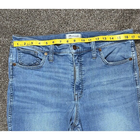 Madewell Women’s High Rise Stovepipe Jeans Size 32 Blue Stretchy Denim Zipper - Picture 5 of 13